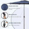 9 Ft Lyon Outdoor Patio Umbrella in Dark Blue