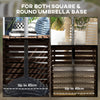 Umbrella Base Storage Table — Brown