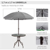 Outdoor Dining Table and Chair Set with Umbrella