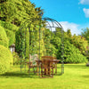 Wrought Iron Garden Arch Gazebo, Black