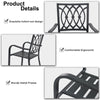 5-Piece Round Patio Dining Set with 47-Inch Wood-Grain Slat Table and
