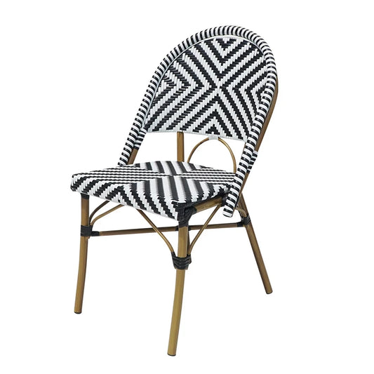 Outdoor Furniture Set PVC Rattan Chair Outdoor Chairs Suitable for Courtyard Garden Waterproof Metal Table and Chairs