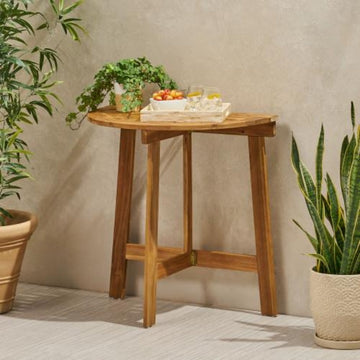 Half-Round Folding Bistro Table