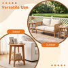 2-Tier Eucalyptus Side Table with Storage Shelf