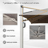 9 Ft. Aluminum Cantilever Tilt Patio Umbrella With Center Pole
