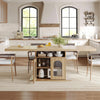 63-Inch Light Oak Farmhouse Dining Table for 4–6