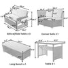 Wicker L-Shaped Patio Sectional — 5 Piece