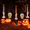 5-Pack Solar Skull & Candle Lights with Black Crow, Waterproof
