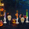 5-Pack Solar Skull & Candle Lights with Black Crow, Waterproof