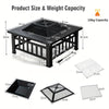 3-in-1 Outdoor Fire Pit Table with BBQ Grill