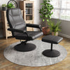 Swivel Recliner Lounge Chair with Ottoman, Black
