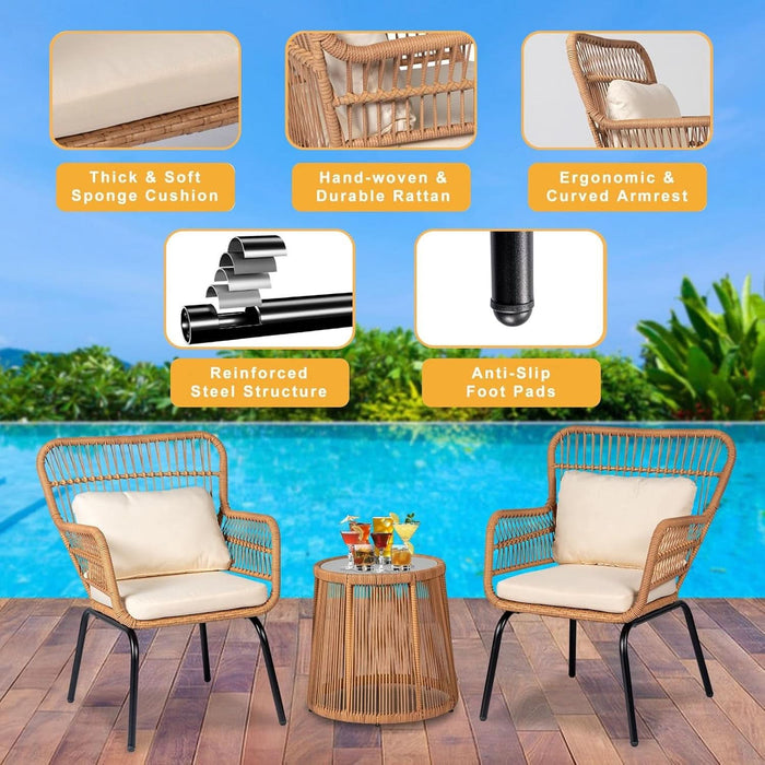 Coated steel and PE rattan