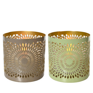 Solar Flame-Effect Candle Lights, Iron, Set of 12