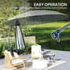 9 Ft Cantilever Patio Umbrella with 16 Fibreglass Ribs