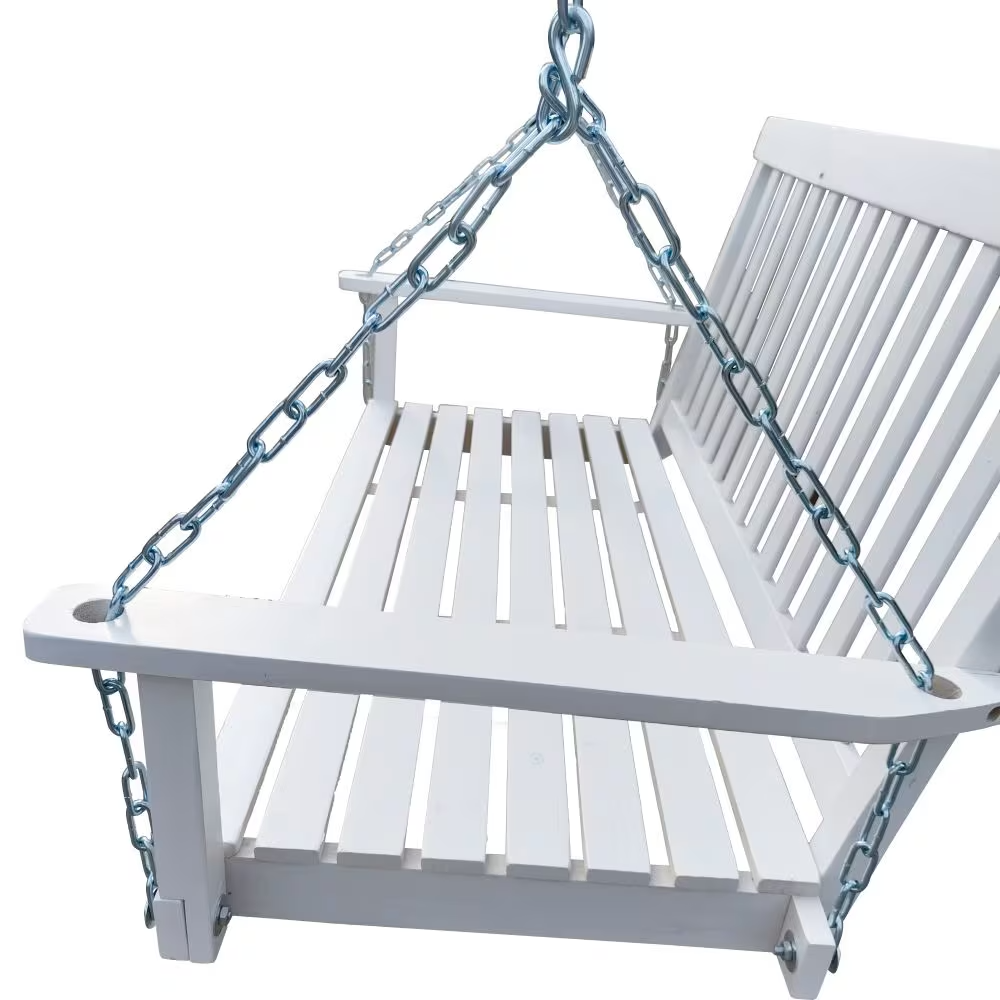 Porch Swing Bench — White