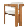 5-Piece Round Acacia Wood Outdoor Dining Set with 4 Armchairs