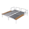 Modern Metal Daybed with Wood Accents