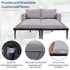 Modern Metal Daybed with Wood Accents
