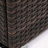 FlameHaven Wicker Propane Fire Pit Column with Glass Wind Guard