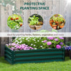 Galvanized Raised Garden Bed Planter, 4' x 2' x 1', Green