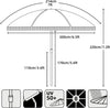 7Ft Fringe Tassel Patio Umbrella White Cream UPF50 Tilt Push Button