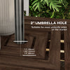 Umbrella Base Storage Table — Brown
