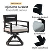 Bellmore Swivel Rocker in Ember Black, Set of 2