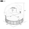 Outdoor Wicker Daybed with Adjustable Backrest, Cushions and Canopy