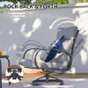 3-Piece Patio Bistro Set with Swivel Glider Chairs and Table