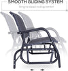 Two-Person Outdoor Glider Bench with Steel Frame