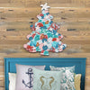 Coastal Tree Door Hanger, Handcrafted Wood Holiday Wall Decor