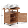 Outdoor Grill Cart — Stainless Top