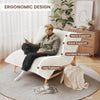 Modern 47.24 Inch Beige Oversized Chaise Lounge Chair