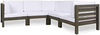5-Piece Outdoor Sectional Sofa Set – Modular Acacia Wood Patio