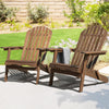 Foldable Adirondack Chair Set, Pre-Assembled Eucalyptus
