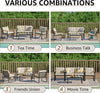 Metal Outdoor Patio Furniture Set 4 Piece With Cushions