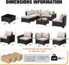 All-Weather Wicker Outdoor Sectional Sofa Set with Cushions