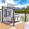 8x8 Waterproof Wall-Mounted Lean-To Gazebo for Patios