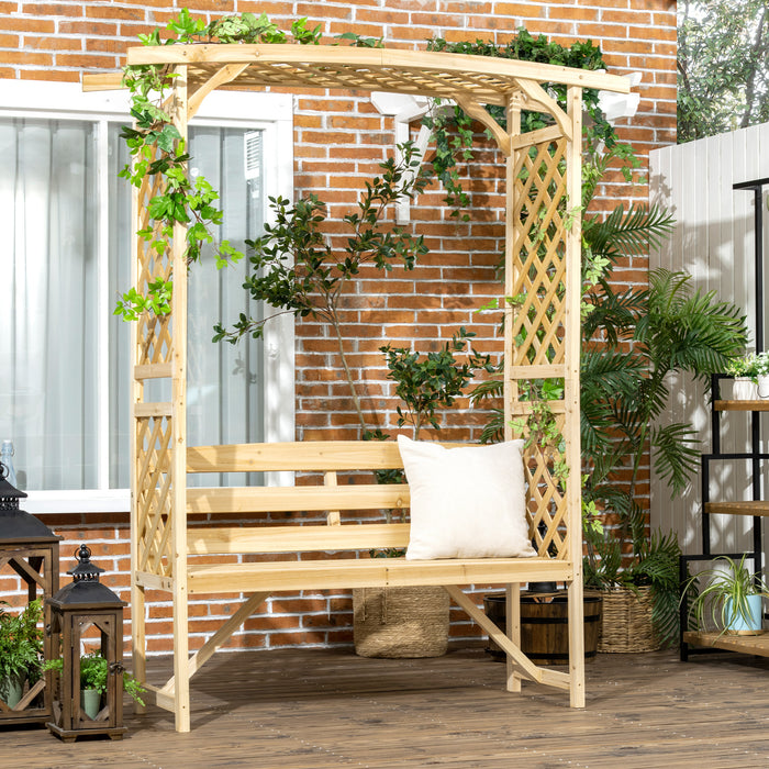 Solid Fir Wood Arbor