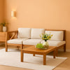 Acacia Wood 5-Piece Outdoor Patio Set with Cushions