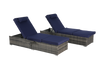 Coastal Rattan Chaise Lounger Set of 2