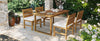 Farmhouse 5-Piece Outdoor Acacia Wood Dining Set for 4, Rustic Patio