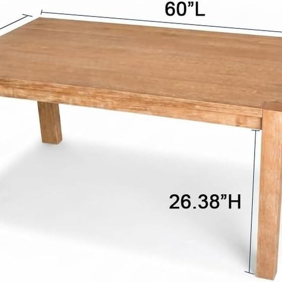 Antique Natural Oak Transitional Rectangular Dining Table-2