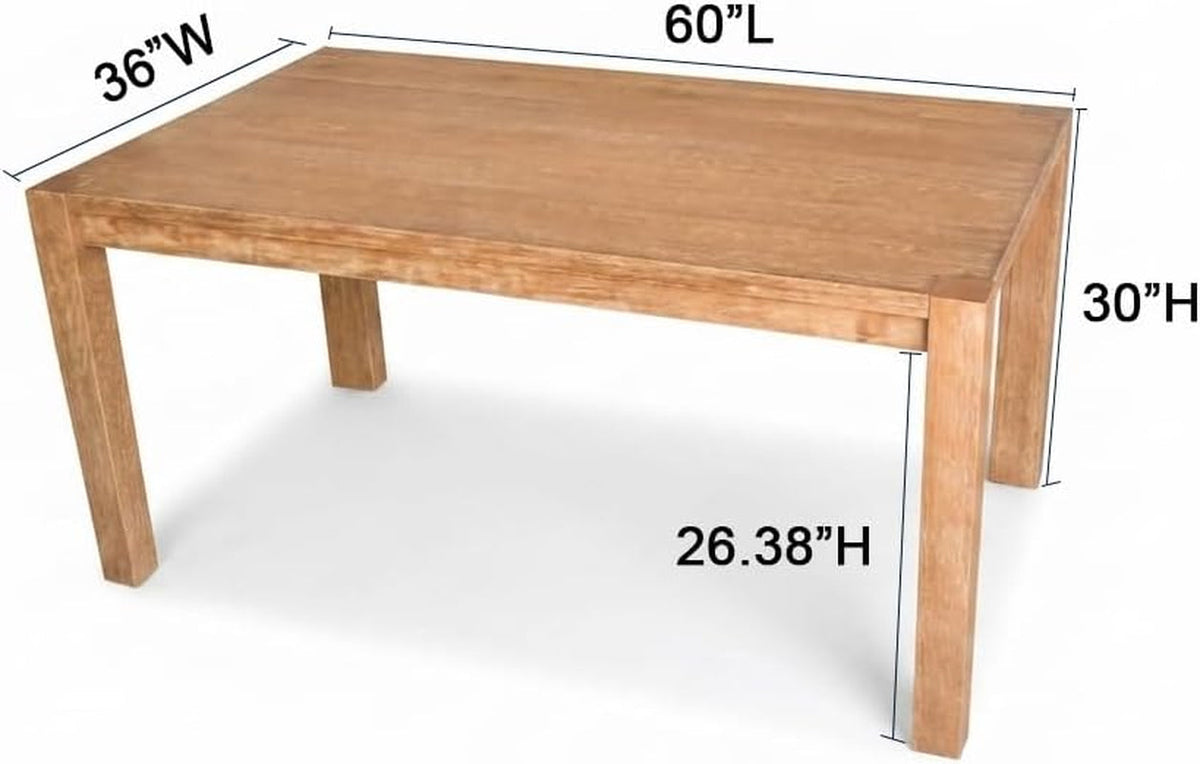 Antique Natural Oak Transitional Rectangular Dining Table-2