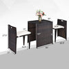 3-Piece Cushioned Wicker Patio Bistro Set