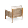 Woven Lounge Chair with Solid Wood Frame