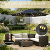 9.7 ft Solar LED Patio Umbrella (Base Not Included)