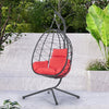 Wicker Egg Chair with Stand — All-Weather