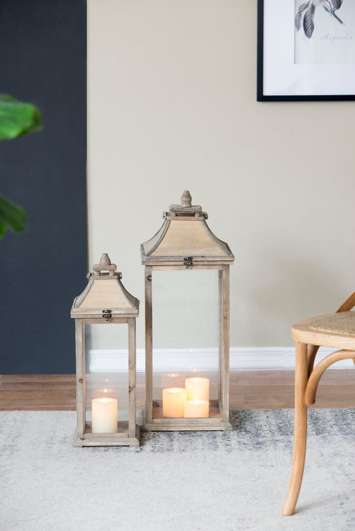 Ivory Wood and Clear Glass