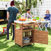Outdoor Grill Cart — Stainless Top